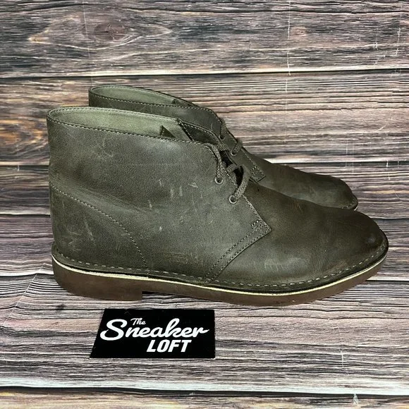 Clark\'s Originals Men\'s Leather Desert 2 Eye Chukka Ankle Boots Size 11.5M s-l400.jpg main image 4